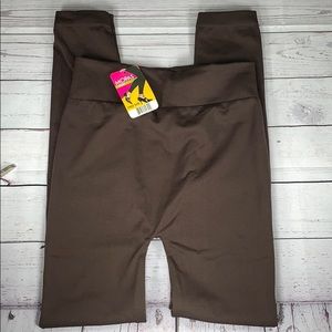 Mopas NWT brown fleece lined leggings free size